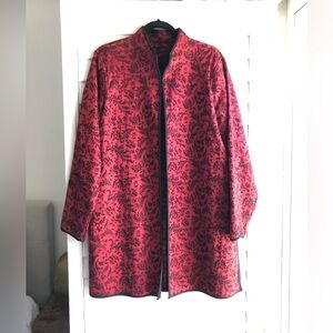 Chico's Red Floral Jacket